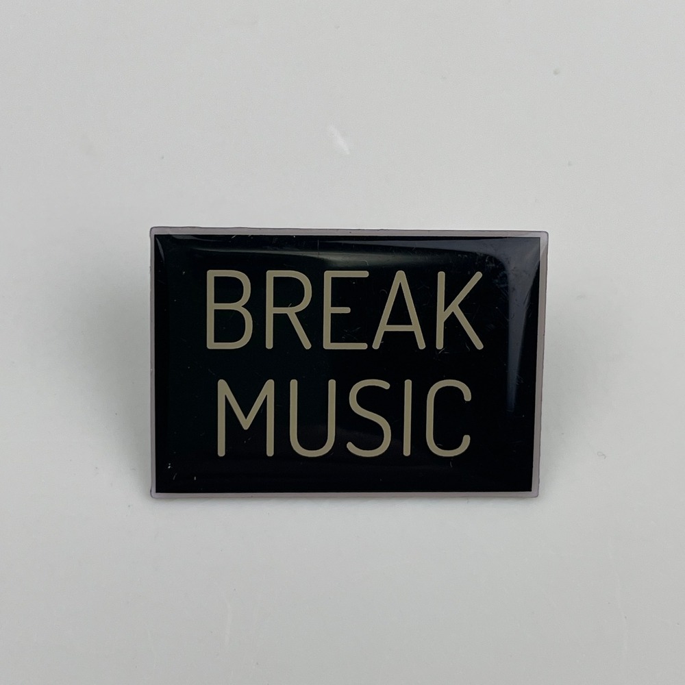 Break Music Lapel Pin Black Gold Minimalist Red Bull Sound Select 30 Days in LA